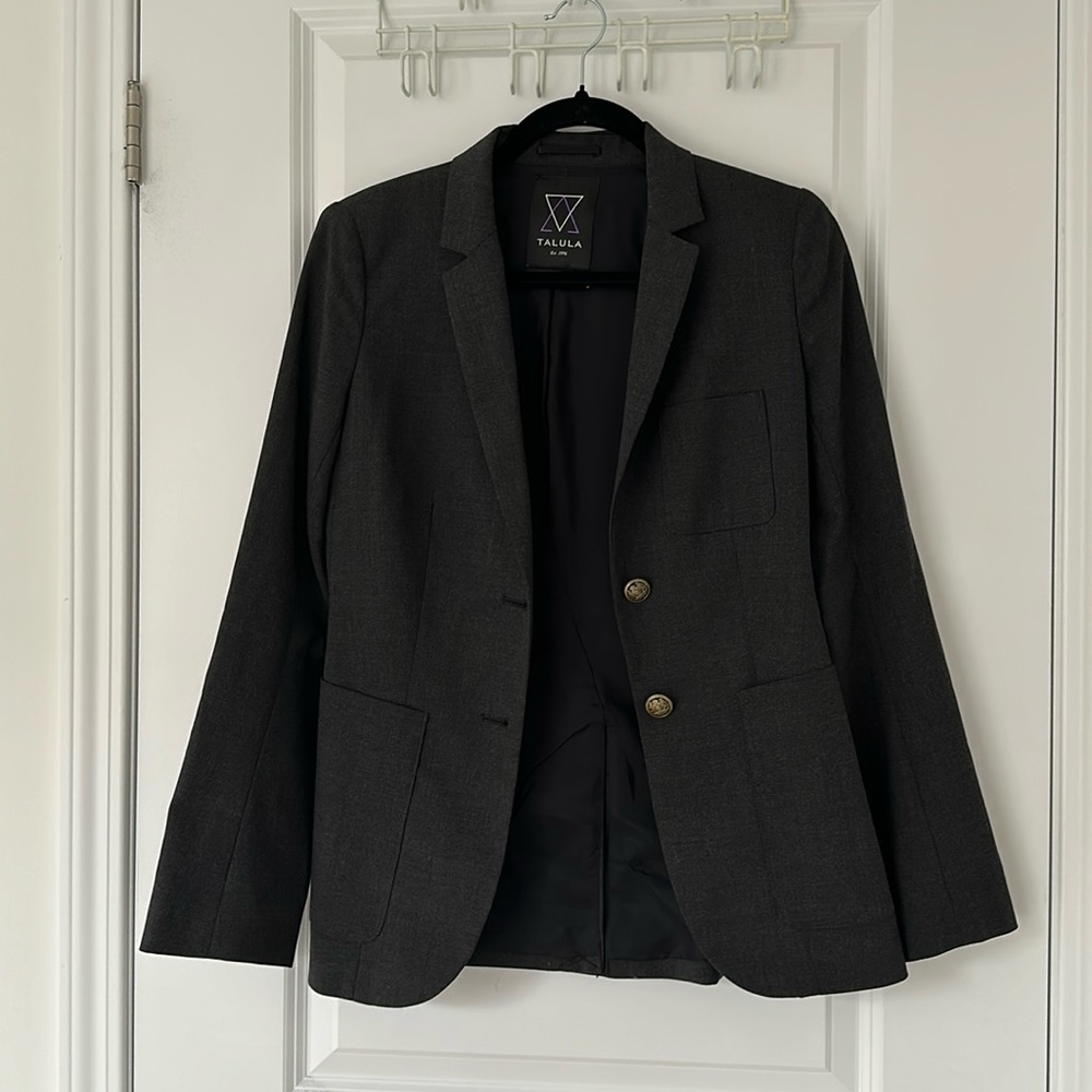 Aritzia Talula Charcoal Classic Blazer (Size 2)